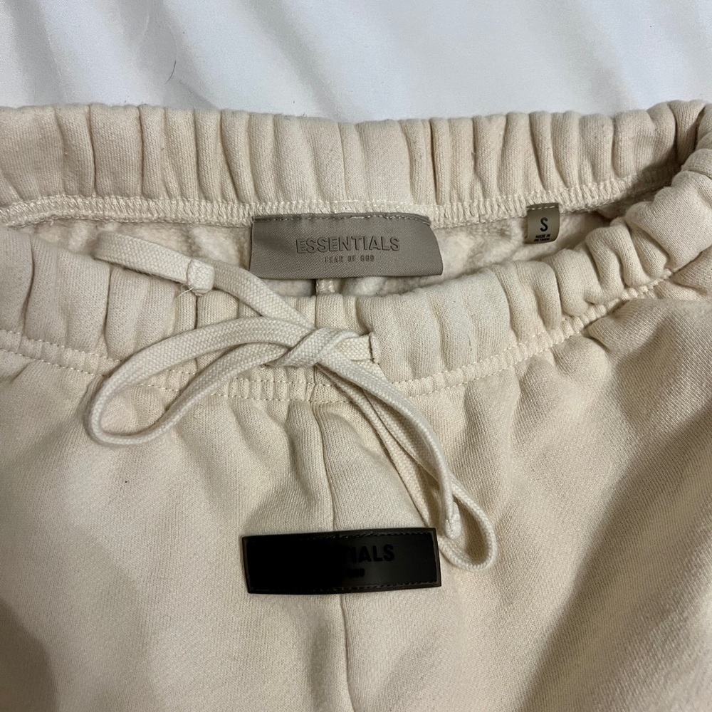 Essentials Cream Running Shorts - Picture 2 of 3